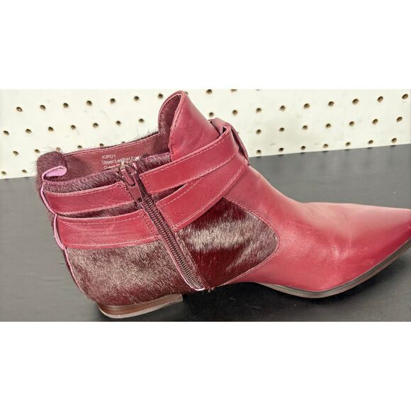 Matisse Jordy leather calf hair ankle boots size 10 - Picture 2 of 12